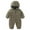 Army Green, variant on dazeni Newborn Baby 3M-3Y Polar Fleece Jumpsuit Girls Boys Winter Hooded Coverall Romper Cute Baby Snowsuit Clothes White 6 Months