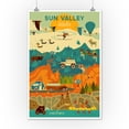 thumbnail image 2 of Sun Valley, Idaho, Geometric (12x18 Wall Art Poster, Room Decor), 2 of 3