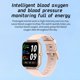 thumbnail image 3 of Kuymtek Presión arterial Reloj de frecuencia cardíaca Pulsera inteligente compatible con Bluetooth (Oro), 3 of 9