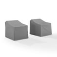 thumbnail image 2 of Crosley Furniture Patio Vinyl Chair Cover in Gray (Set of 2), 2 of 5