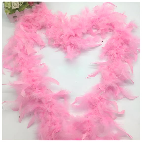 TELOLY Pink Boa Black Home Party Decoration Fancy Dress Accessory