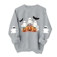 thumbnail image 5 of Jsaierl Halloween Sweatshirts for Women Cute Ghost Graphic Pullovers Fall Classic Round Neck Long Sleeve Sweater Tops Halloween Clothes, Sizes S-2XL, 5 of 6