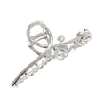 thumbnail image 2 of GROFRY Hair Grips Smooth Edge Elegant Lightweight Exquisite Durable Anti-deformed Silver Color Rose Shape Lightweight Hair Jaws Hair Accessories, 2 of 7