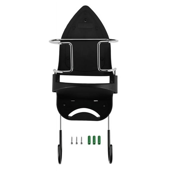 Iron Board Hanger Wall Mount Electric Holder and Ironing Storage Organizer Shelf with Removable Hooks -1