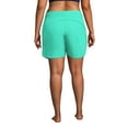 thumbnail image 2 of Lands' End Women's Plus Size 5" Quick Dry Elastic Waist Board Shorts Swim Cover-up Shorts with Panty, 2 of 3