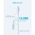 thumbnail image 4 of Anker 6ft Lightning Cable Premium Nylon Cord MFi Certified Charging Data Sync, Winter Blue, 4 of 6