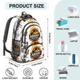 thumbnail image 5 of Dinosaur Names Chart Pattern Cute School Backpack Bag with Padded Back and Adjustable Shoulder Straps 16.9 X 12.6 X 5.9 Inches, 5 of 5