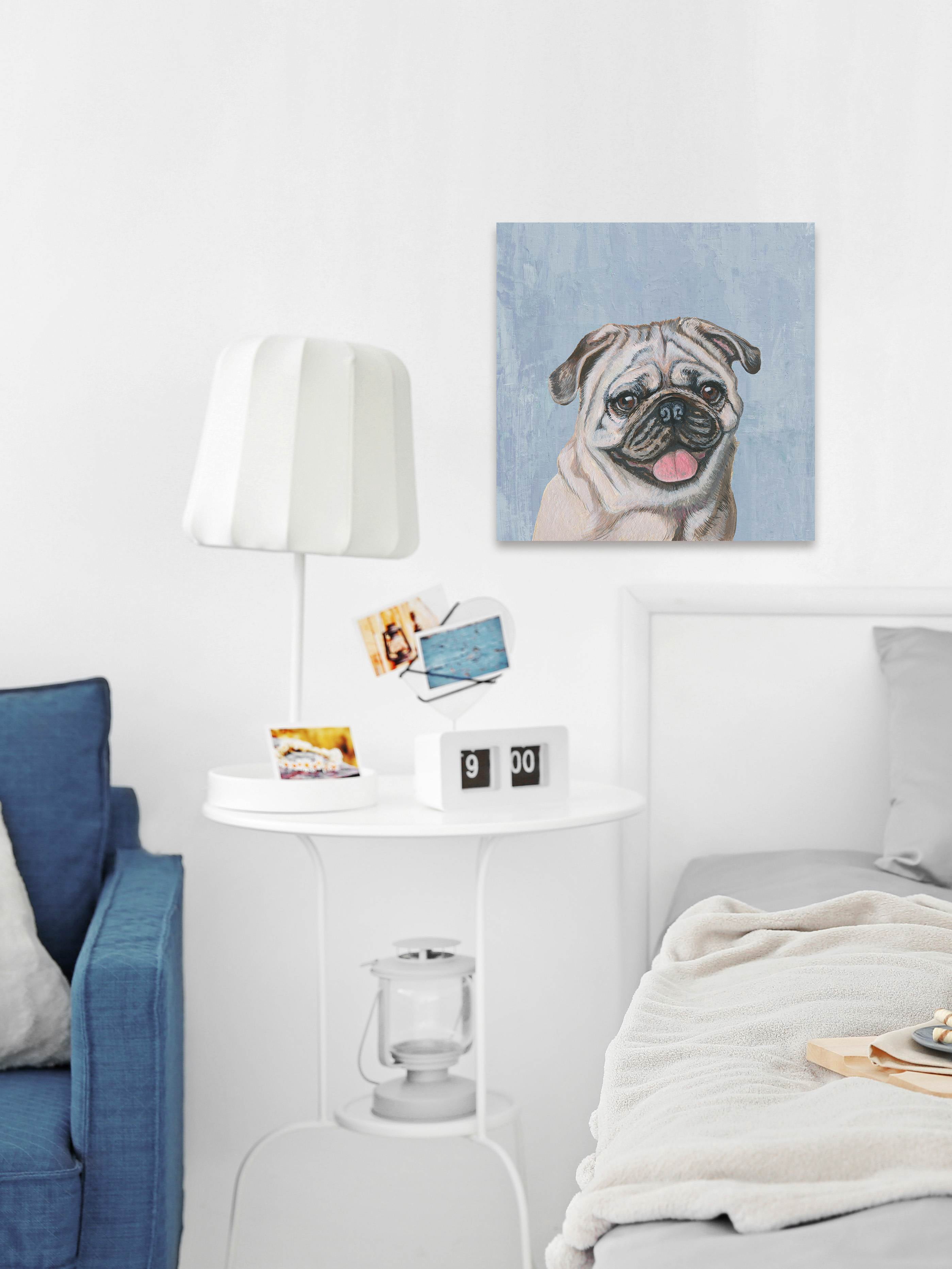 Marmont Hill "Adorable Pug" Painting Print on Wrapped Canvas