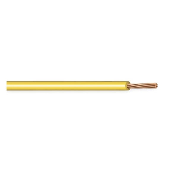 AWM, MTW, TEW, TFF, Machine Tool Wire, Copper, 18 AWG, Yellow, Stranded, 500 ft