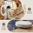 thumbnail image 5 of ODIKA 9'x12' Washable Area Rug Space Galaxy Star Night Sky Design With Planets And Cosmic Swirls for Great Room, Indoor Concept, Large Living Low Pile, Flatwoven, 5 of 7