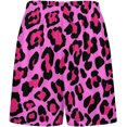 thumbnail image 3 of NICKSUN Shorts de Pyjama Amusants pour Hommes, Bas de Pyjama Courts Doux avec Poches, Imprimé Léopard Rose, 2TG, 3 of 6