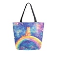 thumbnail image 2 of DIXRUYEE Tote Bag Women Weekender Travel Bag Shoulder Handbag Joyful Ginger Cat in Space Printed, 2 of 10