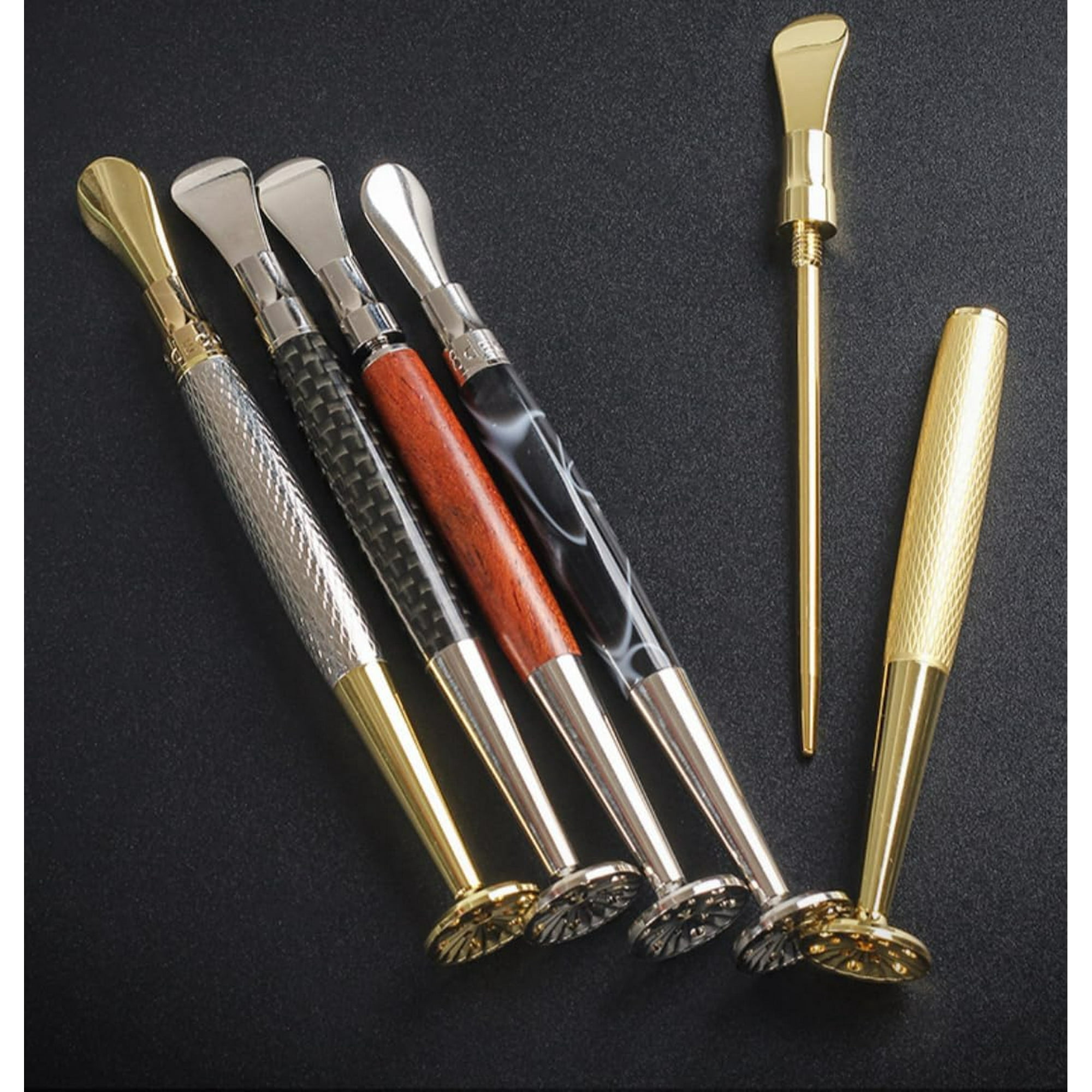 3 in 1 Smoking Tobacco Pipe Nozzle Cleaner Tamper Tool Pipe Accessories (14 color combinations available for selection) (Carbon fiber acrylic)