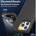 thumbnail image 2 of iPhone 15 Pro Max Case Cover 3 Layer Rugged / Heavy Duty / Shockproof 6.7" Black, 2 of 5