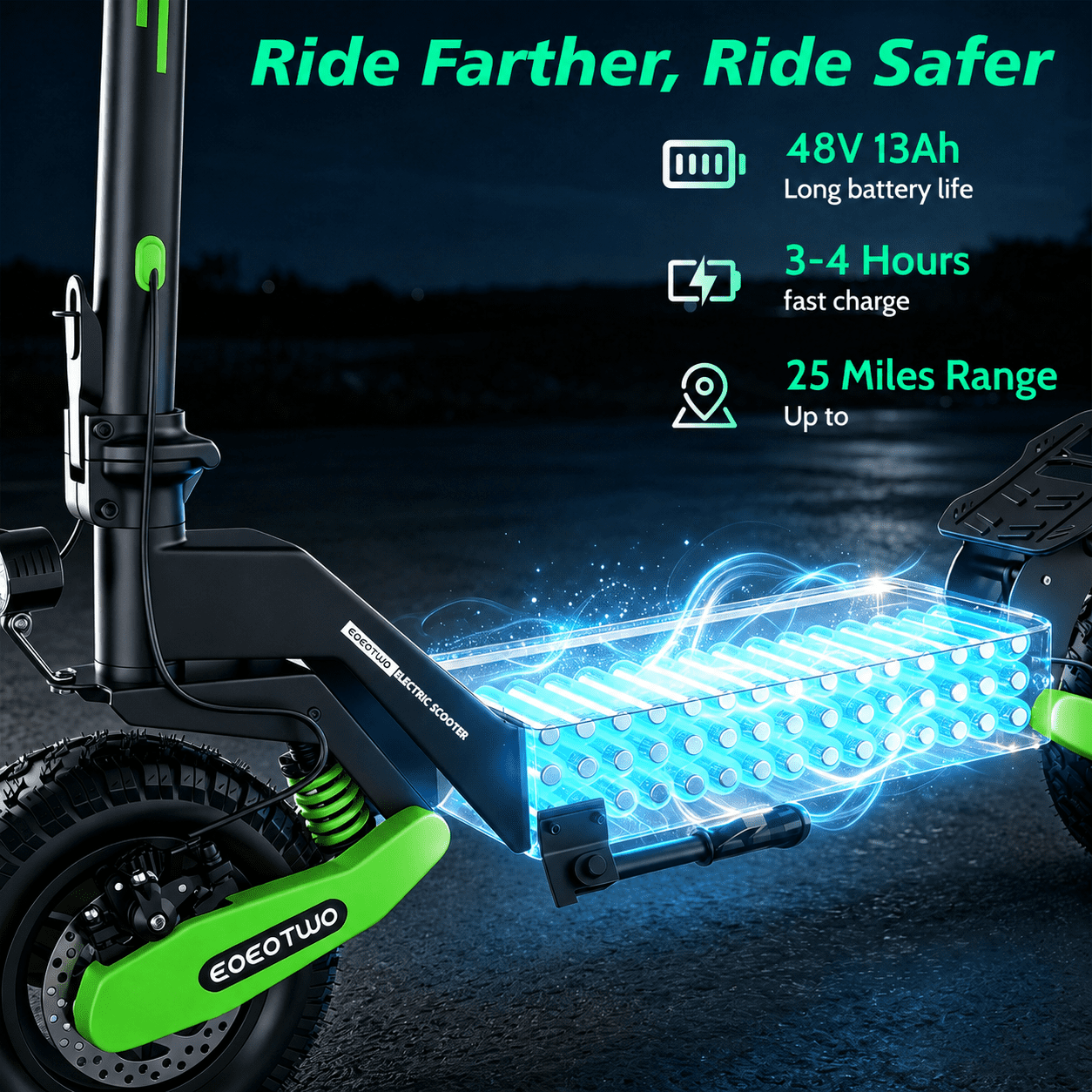 EOEOTWO 1200W Electric Scooter for Adults, 30MPH Fast Off Road E-Scooter, 25 Miles Long Range, 11" All-Terrain Tires, UL 2272 Certified, 330lbs Heavy Duty Load, Foldable Commuter Scooter