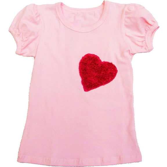 Wenchoice Girl'S Pink Heart Tee M(3T-4T)