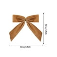 thumbnail image 2 of Sulaicai Brown Small Velvet Christmas Bows for Christmas Tree, 3.5'' Bows for Christmas Tree Ornaments, Wreath Accents, Gift Wrapping, Stair Railings, DIY Crafts & Xmas Home Decor,1pc, 2 of 9
