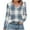 Light Blue, variant on LSLJS Flannel Shirt for Women V-Neck Long Sleeve Pullover Sweatshirts Casual Loose Basic Plaid Printed Shirts Fall Outfits 2025, S-2XL