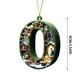 thumbnail image 3 of Adornos de árbol de Navidad de 26 letras - Decoraciones acrílicas personalizadas con gorros de Papá Noel, de una pieza, 3 of 7