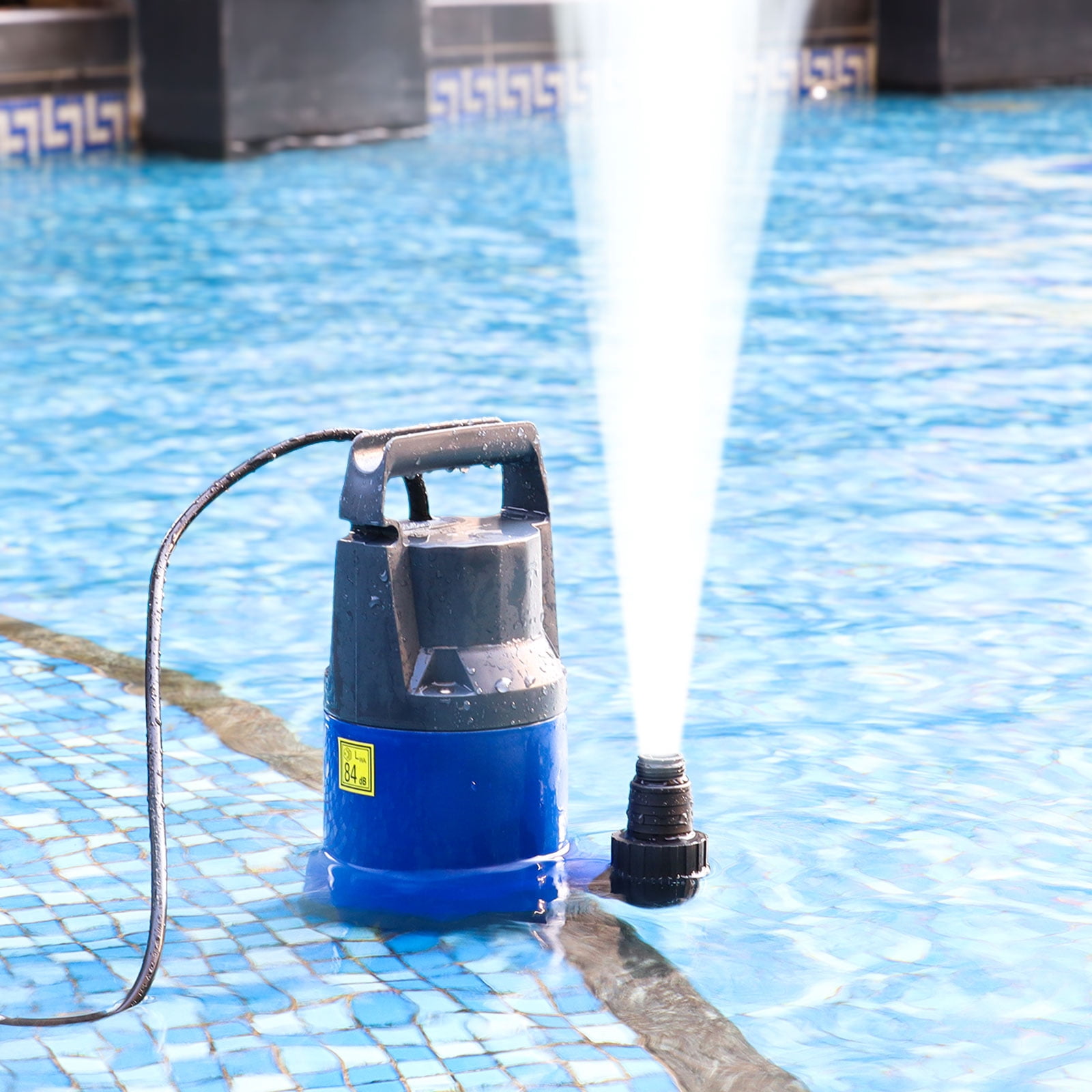 Water Pump 1/2HP Submersible Sump Pump 3000GPH Portable Electric Water Pump Utility Pump for Pool Draining Flood Basement Hot Tub Pond