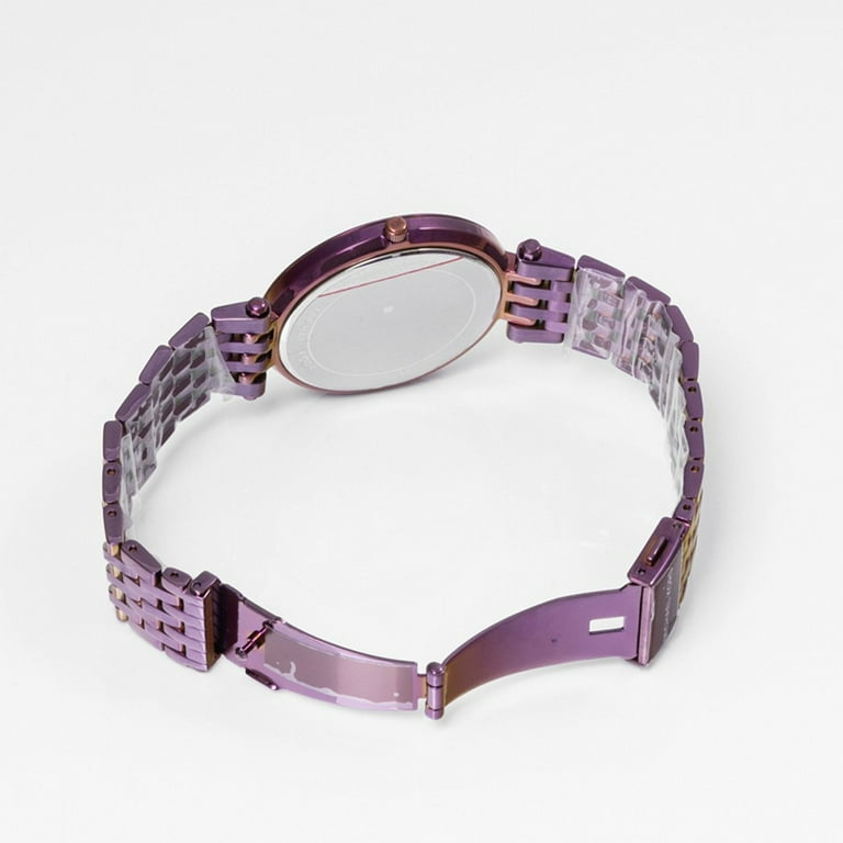 特価! Michael Kors Women's 稀な色 PLUM 腕時計 Michael Kors Women's Darci Plum-Tone Stainless Steel Watch