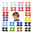 thumbnail image 6 of 40 Pieces 3" Hair Bows Baby Girls Alligator Clips Grosgrain Ribbon Barrettes For Babies Fine Hair Toddlers Teens Gifts In Pairs, 6 of 7