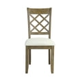 thumbnail image 3 of Karsen Beige Linen & Rustic Oak Finish Side Chair Set of 2 - Padded Seat, Button Tufted, Hardwood Legs, 23"W x 19"D x 39"H, 220lb Capacity, Perfect for Living Room & Dining Room, 3 of 7