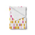 thumbnail image 2 of Orange and Pink Soft Flannel Fleece Throw Blanket, Simple Mosaic Background Abstract and Geometric Modern Concept Graphic, Cozy Plush for Indoor and Outdoor Use, 50" x 70", Multicolor, by Ambesonne, 2 of 5