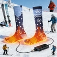 thumbnail image 6 of Rechargeable Heated Socks for Men Women,Washable,USB Battery Heated Socks 3 Heating Levels for Camping,Hiking,Hunting,Skiing,Walking,Fishing,Winter Sports Outdoors Snowflake Foot Leg Warmers, 6 of 6