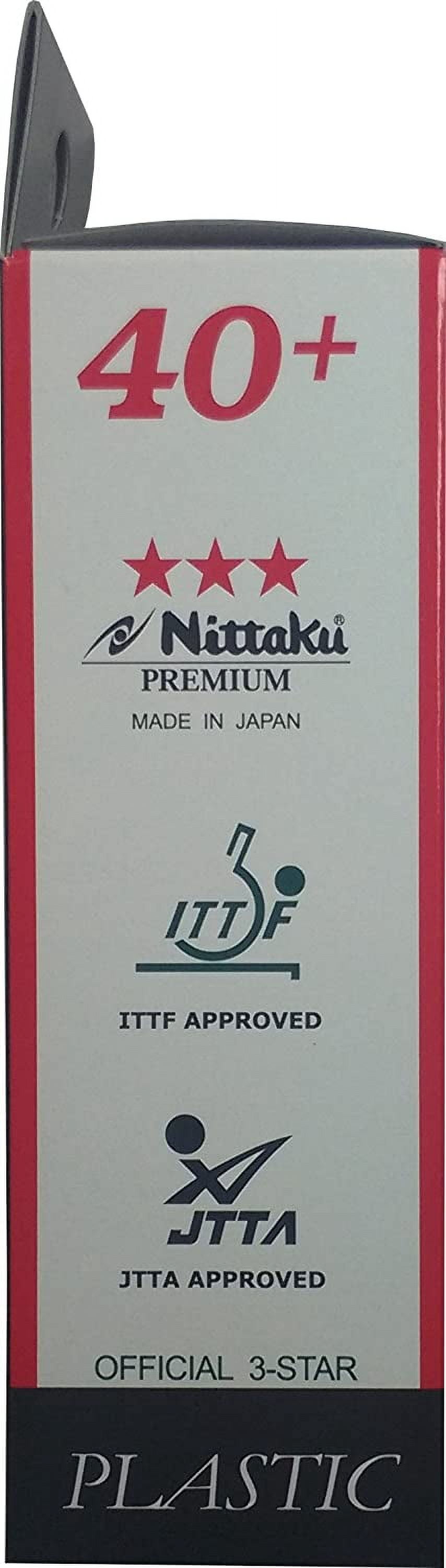 NITTAKU 3-Star Premium 40+ Table Tennis Balls