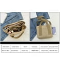 thumbnail image 3 of ZTTD Small Solid Tote Bag Cute Simple Canvas Bag Fashionable Convenience Bag Temperament Handbag Portable Storage Bag, 3 of 9