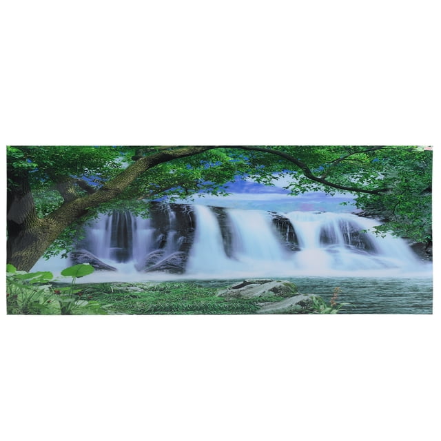 Aquarium Fond d'Écran, PVC sous l'Arbre Cascade Aquarium Papier Peint PVC Poissons Réservoirs Décoration Haut de Gamme Performance