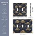 thumbnail image 2 of Yayeee Toggle Light Switch Wall Plate 2-Gang 4.56"x4.48" Decorative Outlet Cover, Gold Art Pattern, 2 of 7