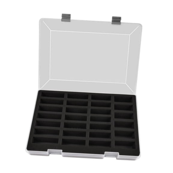 Estuche de almacenamiento para coches modelo 1/64, portátil, multifuncional, protector, resistente al polvo, con 27 compartimentos, organizador para coches de juguete. Azul
