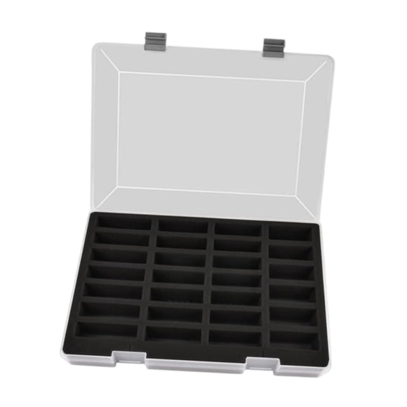 Estuche de almacenamiento para coches modelo 1/64, portátil, multifuncional, protector, resistente al polvo, con 27 compartimentos, organizador para coches de juguete. Azul