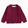 thumbnail image 5 of HFHAPW Toddler Girls Boys Cardigan Sweater Long Sleeve Knit Crewneck Button School Uniform Kids Casual Cute Outwear,4-5 Y, 5 of 5