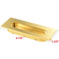 thumbnail image 4 of Tirador empotrado para puerta corrediza de 4-1/6" x 1-3/5" en tono dorado de aleación de zinc, 2 piezas, 4 of 5