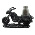 thumbnail image 2 of Skeleton Motorcycle Salt and Pepper Shaker Set with Skull Saddlebags as Scary Halloween Party Decorations for Gothic Kitchen Decor by Home 'n Gifts, 2 of 3
