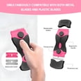 thumbnail image 3 of EXLEAF 3 Pack Razor Blade Scraper Set, Includes 30 Plastic & 30 Metal Blades, Multi-Purpose Tool for Glass, Cooktop, Sticker Removal, Paint & Gum Cleaning (Pink), 3 of 7