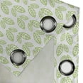 thumbnail image 4 of Ambesonne Green Leaf Grommet Curtain, Abstract Simplistic, 50" x 72", Apple Green and White, 4 of 6