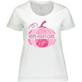 thumbnail image 3 of Inktastic Hope Fight Cure Pink Breast Cancer Awareness Pumpkin Women's Plus Size T-Shirt, 3 of 5