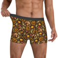 thumbnail image 2 of Salouo Chrysanthemum turkey Print Men's Boxer Briefs,Breathable Underwear Elastic Waistband Briefs for Men -Small, 2 of 8