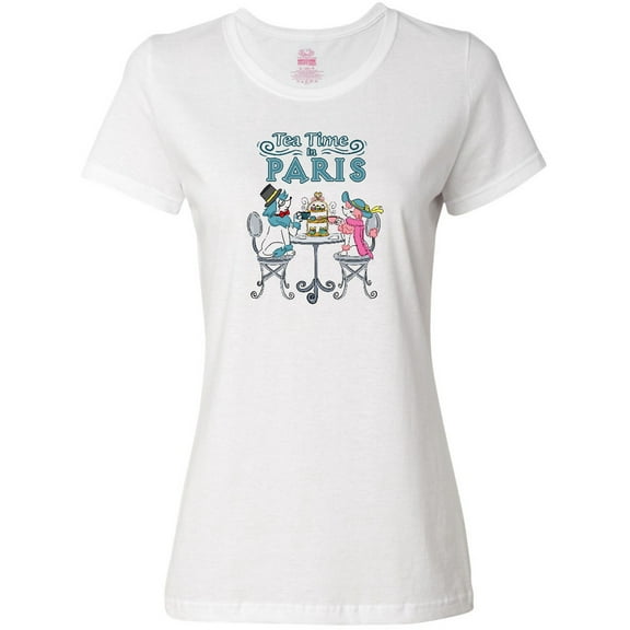 Inktastic Tea Time In Paris-Colorful French Poodles Women's T-Shirt