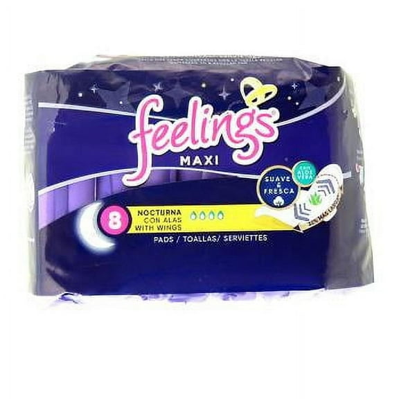 Feelings, Overnight Pads With Wings, Count 1 - Feminine Sanitary Napkins / Grab Varieties & Flavors