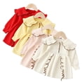 thumbnail image 5 of Godderr Newborn Girls Casual Dress for Toddler Baby Dress for 9M-4Y Long Sleeve Autumn Winter Sweater Lapel Lace Girls Dresses, 5 of 5