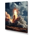 thumbnail image 2 of Designart "Launching the Rocketship II" Rocketship Canvas Print, 2 of 5