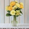 thumbnail image 6 of Artificial Chrysanthemum Daisy Bush,Realistic Faux Silk Flower Bouquet with Stems,Indoor Outdoor Home Decor for Wedding Party Table Centerpieces,office Garden Patio Balcony Decoration, 6 of 7