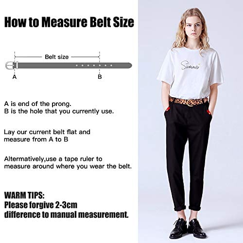 JUIOKK Women Leather Belt for Pants Dress Jeans with Alloy Buckle Waist Belt