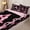 Black Pink A, variant on Manfei Pink Bow Letter J Zipper Twin Comforter Sets with Fitted Sheet and 2 Pillowcases, Kawaii Ribbon Zipper Bedding Set, Pink Reversible, 4 Pieces