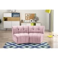 thumbnail image 2 of Meridian Furniture Causeuse Modulaire en Velours Rose Limitless, 2 of 8